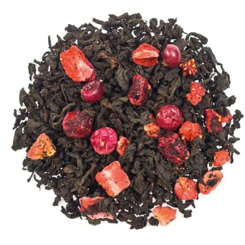 Czarna herbata Wiśnie w Ogniu z dodatkiem czerwonej porzeczki malin i truskawek