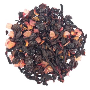 Herbata Owocowa Wiśnie w Rumie mieszanka z dodatkiem hibiskusa rodzynek ananasa i wiśni pysznie rumowa