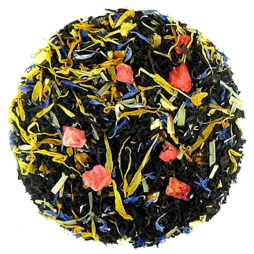 Czarna herbata Earl Grey Wiosenny skórka pomarańczowa truskawka trawa cytrynowa bławatek nagietek